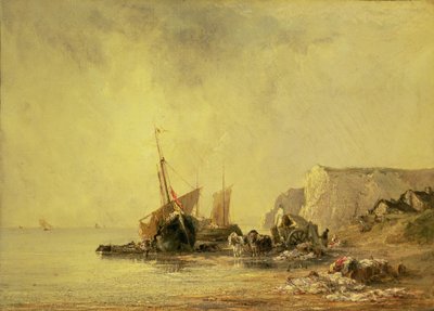 Boats by the Normandy Shore by Richard Parkes Bonington